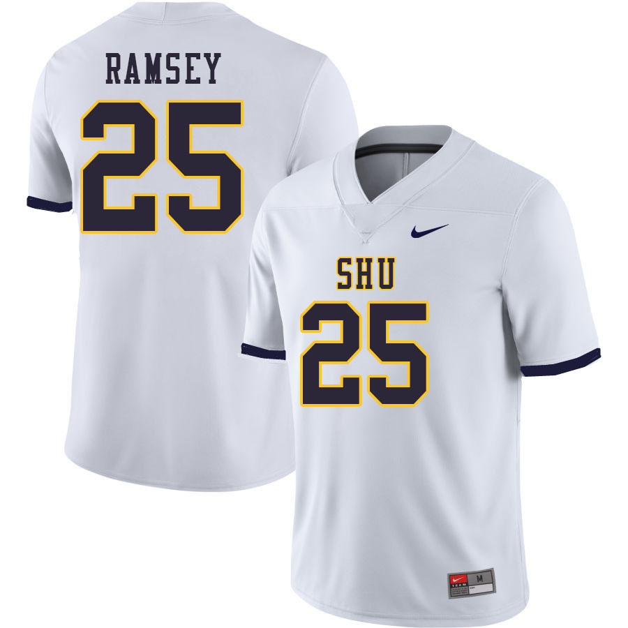 Men-Youth #25 Jordan Ramsey Siena Heights Saints 2023 College Football Jerseys Stitched Sale-White